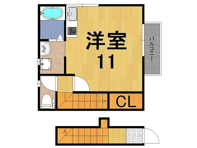サンライズ尼ヶ辻Ｐー２の間取り