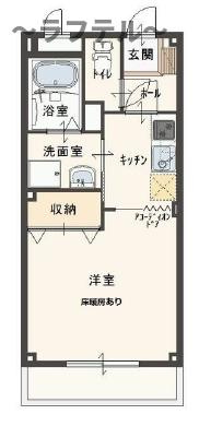 所沢市大字北秋津のアパートの間取り