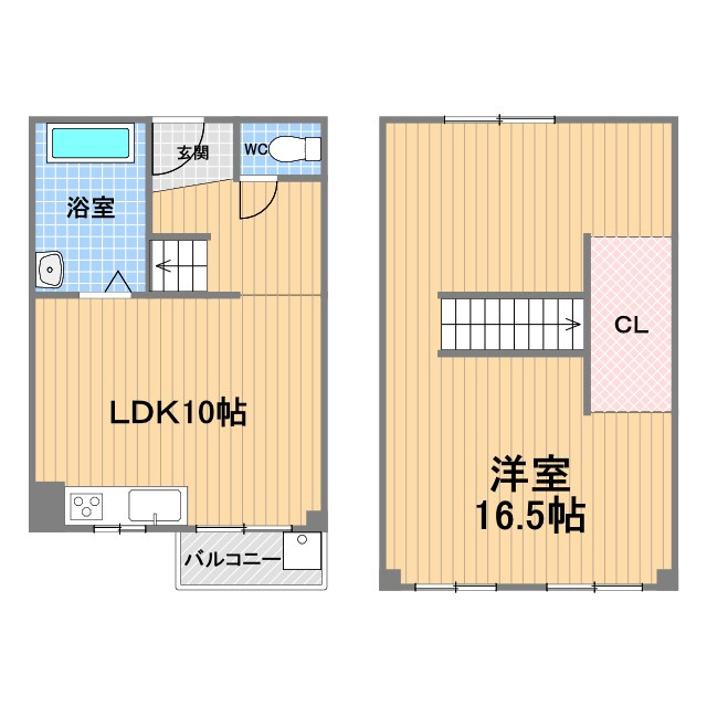 松が丘住宅16号棟の間取り