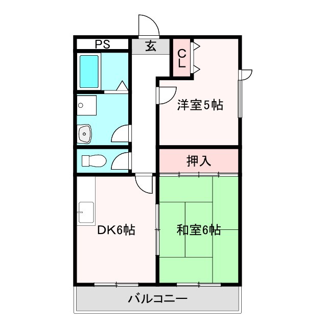 グリーンハイツ源氏ケ丘の間取り