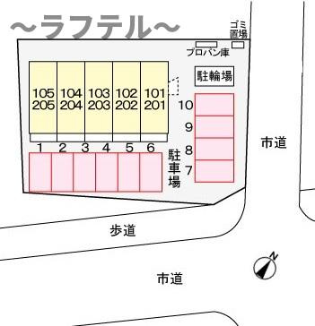 ヴィラ　プリムローズの区画図