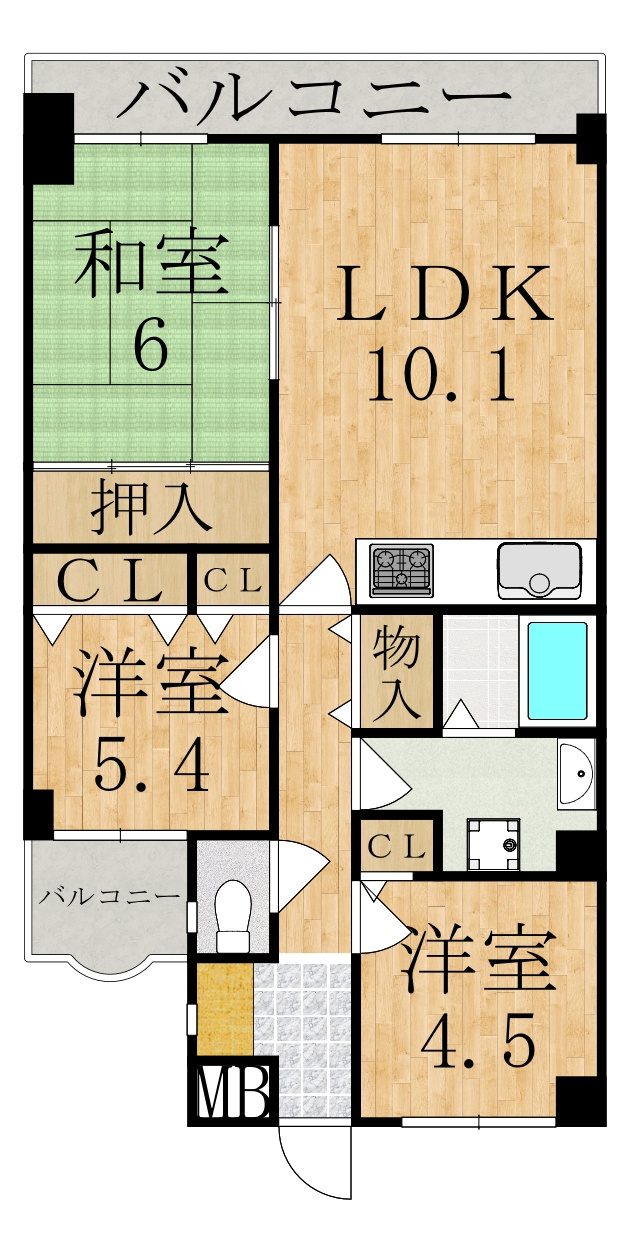 ＧＳハイム生駒の間取り