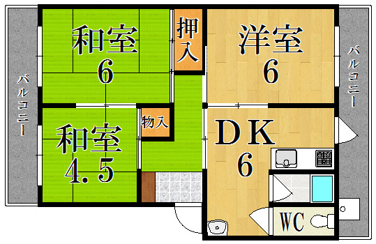永慶寺マンション（エイケイジ）の間取り