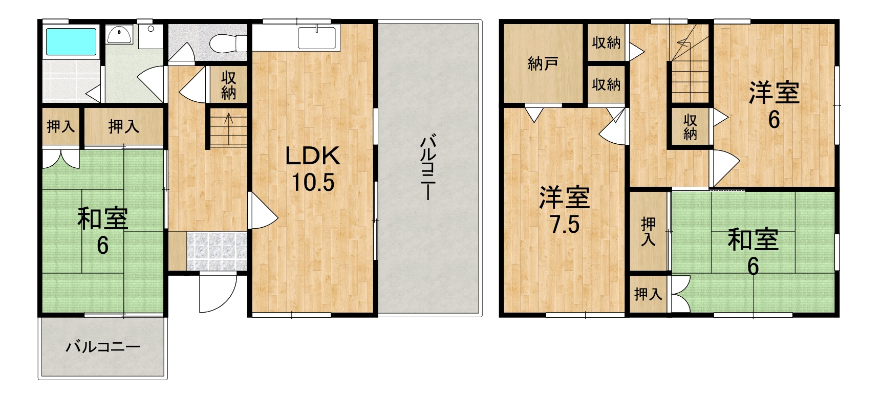 コンフォート朱雀Ⅱの間取り