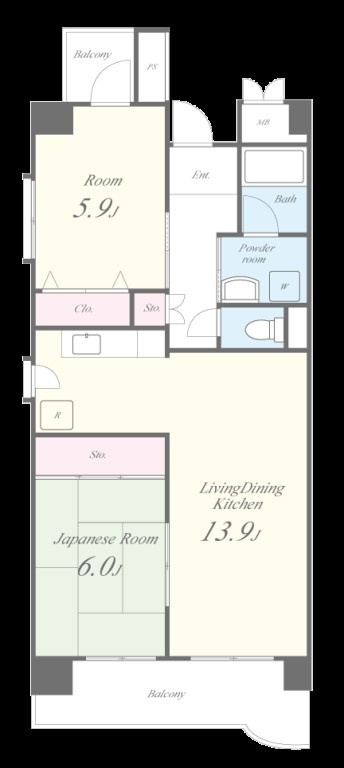 グレイスコート上本町の間取り
