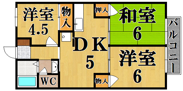 桃山第７ハイツの間取り