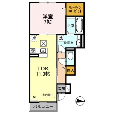 サンハイツ喜連　B棟の間取り