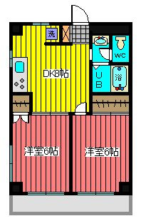 タケノヤハイツ朝日第一の間取り