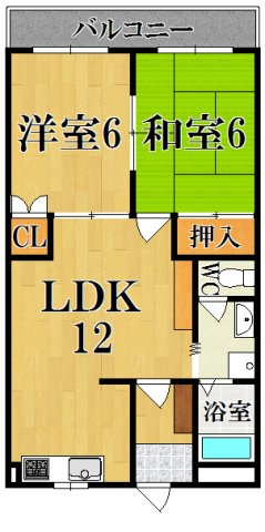 ボヌール西大寺Ｂ棟の間取り