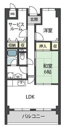 Serie天王寺東の間取り