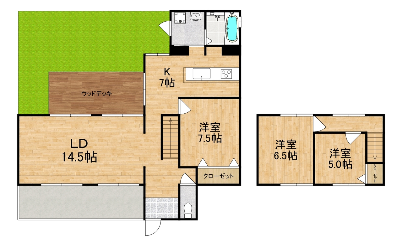 王寺町本町１丁目戸建Ⅱの間取り
