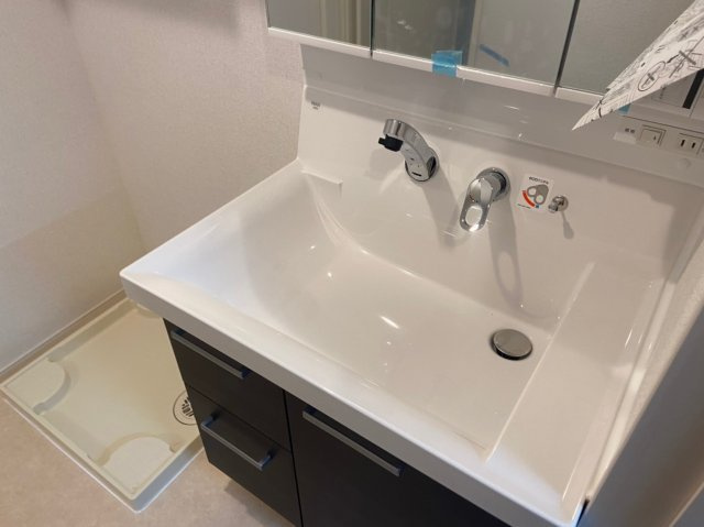 パインツリーの洗面所|☆シャワー水栓型洗面台＆室内洗濯機置場あり。☆