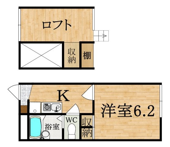 レオパレスＮＡＫＡＴＡの間取り