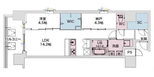 Draw上本町の間取り