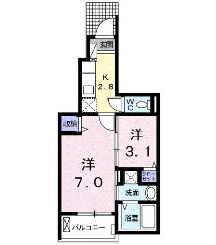 エスポワールⅠの間取り