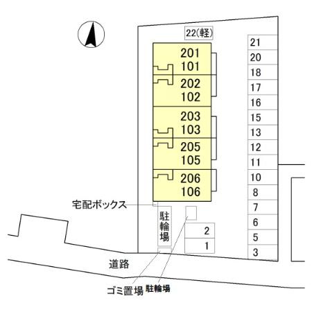 ブリスコート永慶寺の区画図