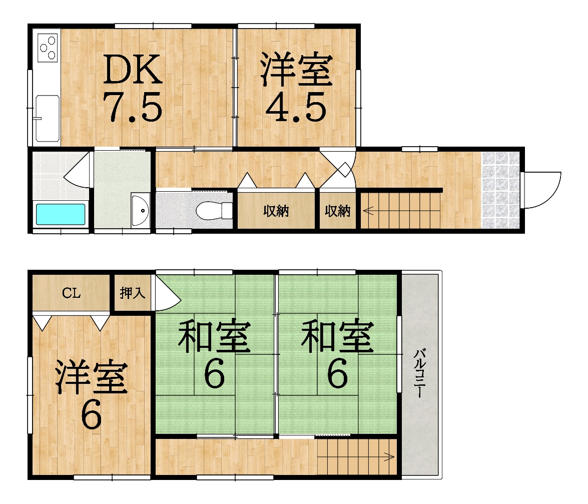 小泉町一戸建の間取り