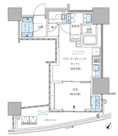 パークアクシス五反田スカイタワーの間取り