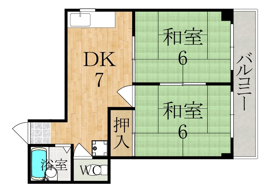 ハイツヨネダの間取り
