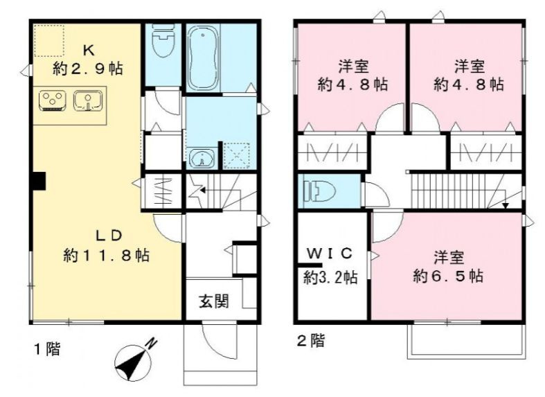 戸田市氷川町3丁目戸建ての間取り