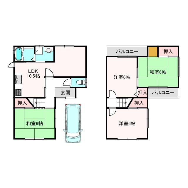 松原市小川５丁目貸家の間取り