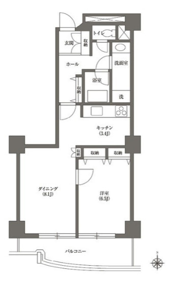 文京グリーンコートビュータワー本駒込の間取り