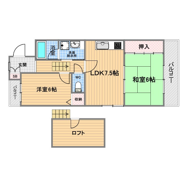 甲子園ハイツの間取り