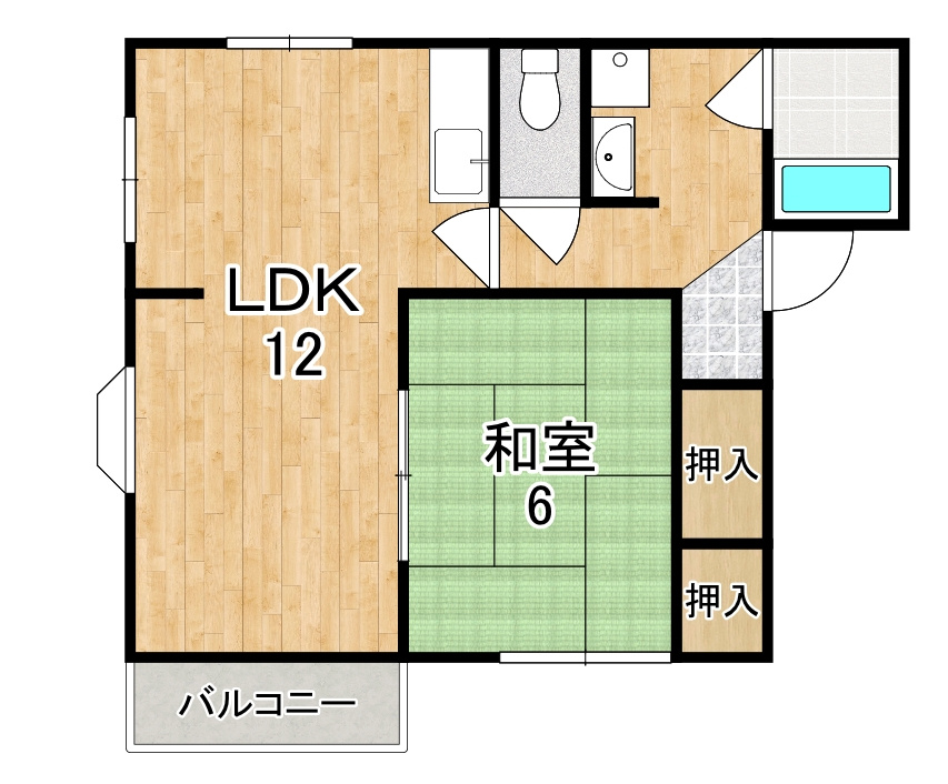 タウンコート西Ａの間取り