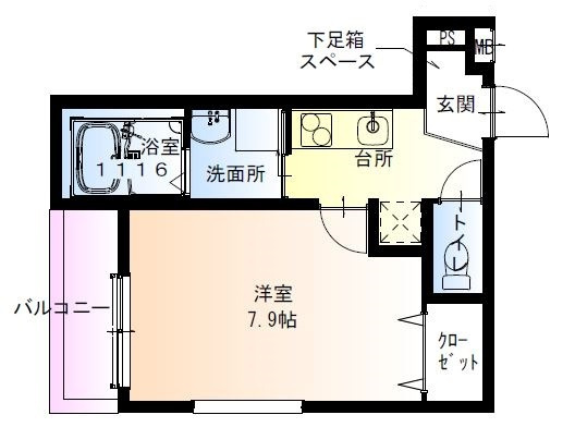 フジパレス平野郷Ⅲ番館の間取り