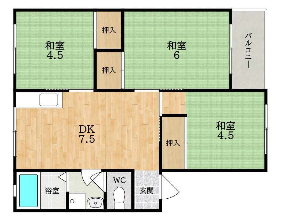 本多マンションの間取り