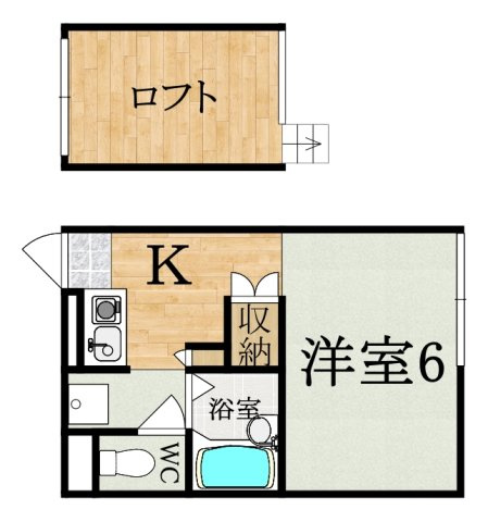 レオパレスシプレの間取り|代表的な間取のため実際の間取とは異なる場合があります