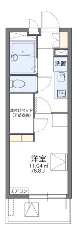 レオパレスヴィルヌーブ大和王寺の間取り