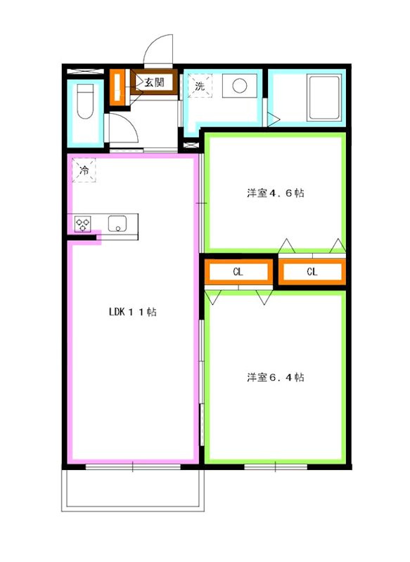 三鷹市井の頭４丁目のアパートの間取り