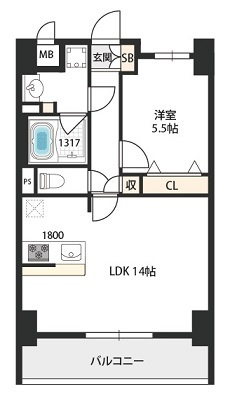 ベルンガーデン上本町 の間取り