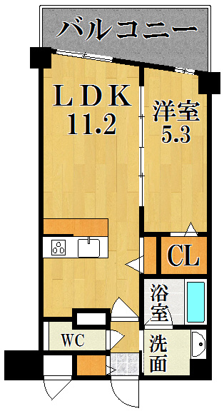 Sole Cedar　西大寺（ソルシーダー）の間取り