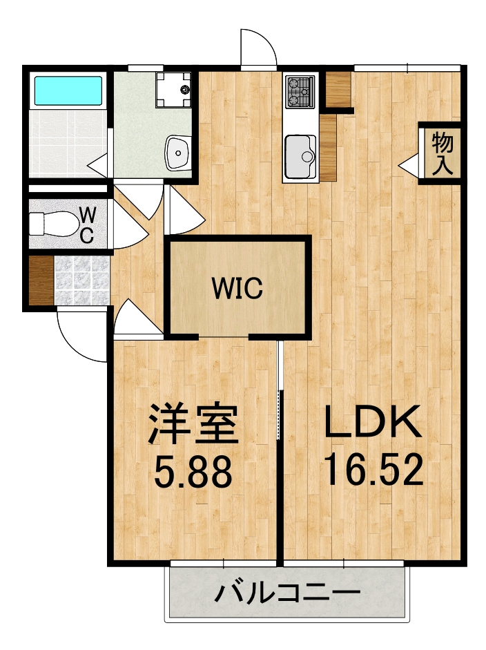ハイツ池田Ｆ棟の間取り