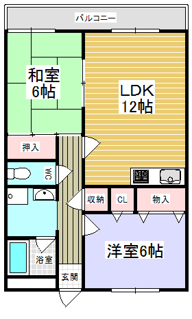 片岡台マンションの間取り