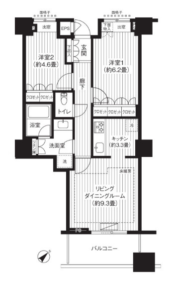 エアライズタワーの間取り