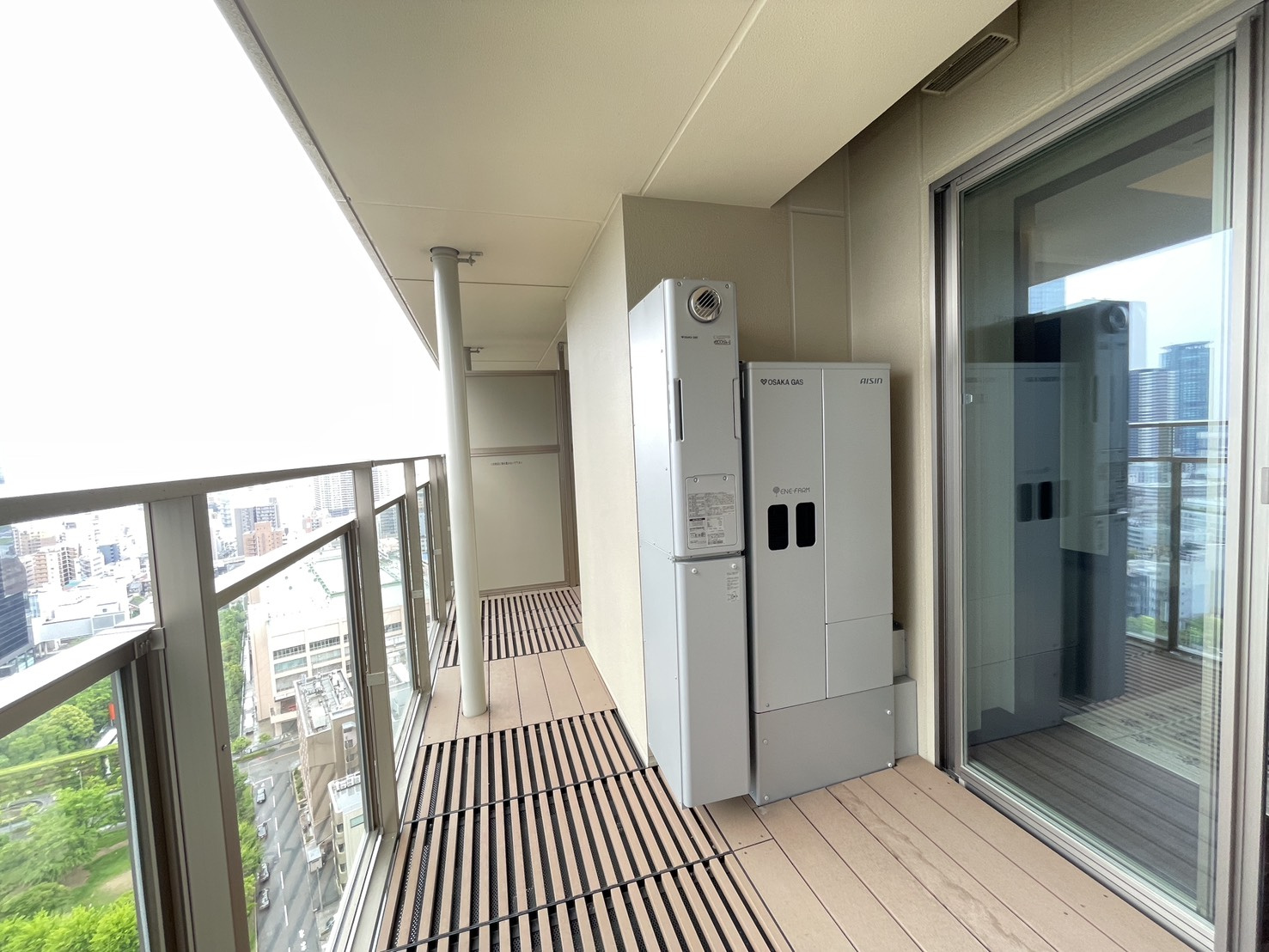 グラングリーン大阪THE NORTH RESIDENCEのバルコニー