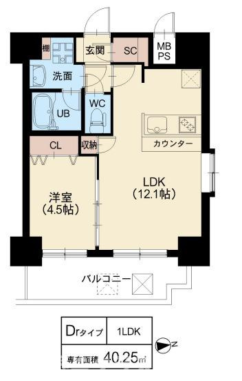 スプランディッド阿倍野の間取り