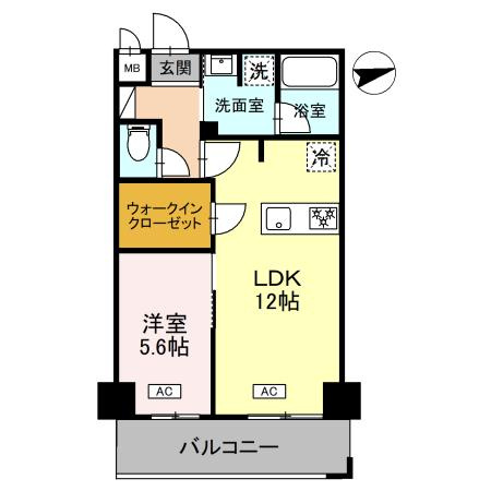 ロイジェントあべの松崎町の間取り