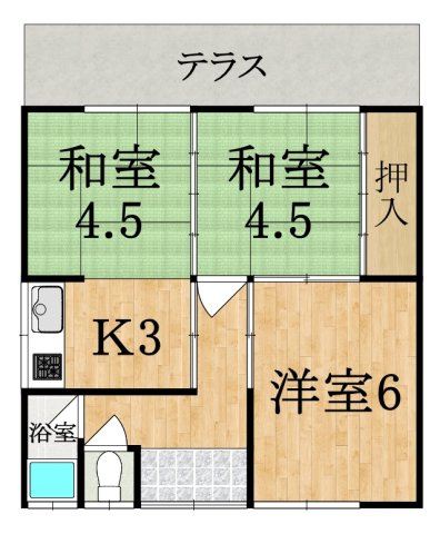谷口貸家の間取り