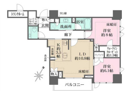 ザ・パークハウス高輪タワーの間取り