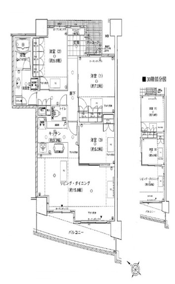 みなとみらいミッドスクエア　ザ・タワーレジデンスの間取り