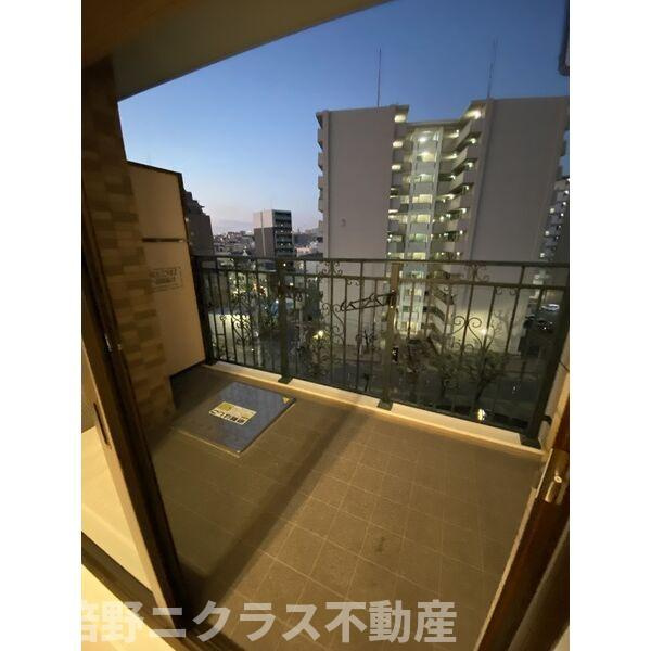 Luxe天王寺のバルコニー