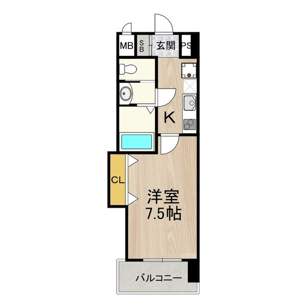 Luxe天王寺の間取り