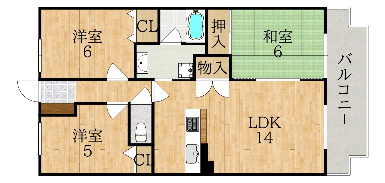 ベルあやめ池の間取り