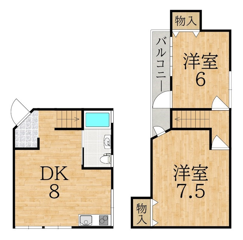 ボンジョルノ富雄の間取り