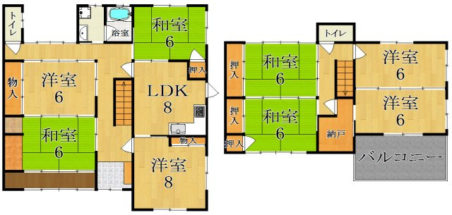 西大寺新町２丁目戸建の間取り