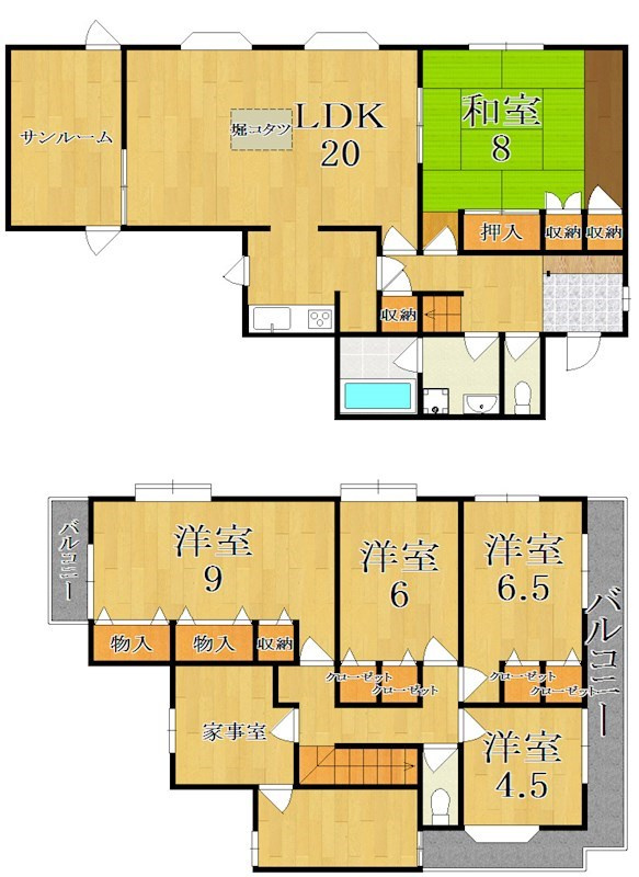 西大寺宝ヶ丘戸建の間取り
